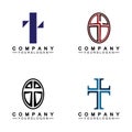 Church logo.Illustration of modern, clean church cross sign for a modern church sign.Icon of christian cross. Sign of catholic,