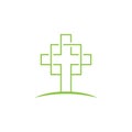 PrintChurch logo with line art connected with digital art style for Church community