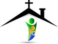 Church logo peaceful family and care