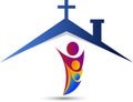 Church logo peaceful family and care