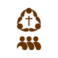 Church logo. People united by faith in God Royalty Free Stock Photo