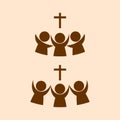 Church logo. People united by faith in God Royalty Free Stock Photo