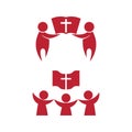 Church logo. People united by faith in God Royalty Free Stock Photo