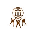 Church logo. People of the world united by faith in Christ. Royalty Free Stock Photo