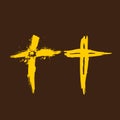 Church logo. A set of Christian logos and symbols. Cross of Jesus