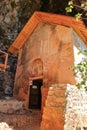Church at maligrad island (albania) at lake prespa Royalty Free Stock Photo