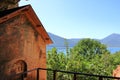 Church at maligrad island (albania) at lake prespa Royalty Free Stock Photo