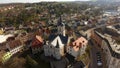 Church Martin Meerane in Germany aerial view