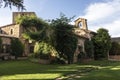 church in the medieval town of pals a sunny summer day Royalty Free Stock Photo