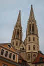 Church in the middle of medeival town Gorlitz & x28;Goerlitz& x29;