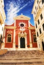 The church of Mitropoli Panagias in Corfu Old Town Royalty Free Stock Photo