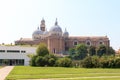 Church monastery Abbey of Santa Giustina seen from botanical garden Orto botanico in Padua, Italy Royalty Free Stock Photo