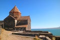 Church of the Mother of God or Surp Astvatsatsin in Sevanavank Monastery on the Cliff of Lake Sevan, Armenia