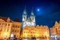 The Church of Mother of God before Tyn, Gothic Building and a Dominant Feature of the Old Town Square of Prague Royalty Free Stock Photo