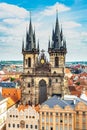 The Church of Mother of God before Tyn in Prague, Czech Republic Royalty Free Stock Photo