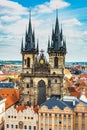 The Church of Mother of God before Tyn in Prague, Czech Republic Royalty Free Stock Photo