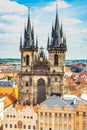 The Church of Mother of God before Tyn in Prague, Czech Republic Royalty Free Stock Photo