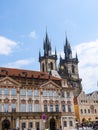 The Old Town Square in Prague which has  the church of our Lady before Tyn Royalty Free Stock Photo