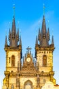 Church of Mother of God before Tyn in Prague Royalty Free Stock Photo