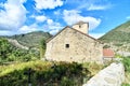 church in the mountains, photo as a background , in janovas fiscal sobrarbe , huesca aragon province Royalty Free Stock Photo