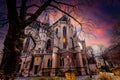 St. Othmar Church at sunset in Vienna, Austria.