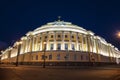 The Church in the name of St. Spyridon in the Admiralty building at night, St. Petersburg Royalty Free Stock Photo
