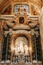 Church in Naples, frescoes and stucco work inside.