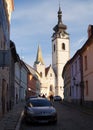 Church of the Nativity of the Blessed Virgin Mary, view from Drlicov Street, Pisek, Czechia