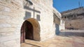 The Church of the Nativity of Jesus Christ timelapse hyperlapse. Palestin. The city of Bethlehem. Royalty Free Stock Photo