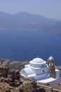 Church near sea in Greece Royalty Free Stock Photo