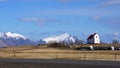 Church near vatnajokull glacier in east Iceland Royalty Free Stock Photo