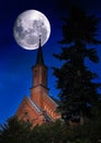 Church and the night sky Royalty Free Stock Photo