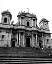 Church of Noto Sicily Italy history old step square black whit
