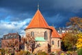 The church in the Nuremberg cemetery Royalty Free Stock Photo