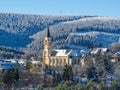 Church Oberwiesenthal in Erzgebirge in germany Royalty Free Stock Photo