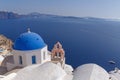 Church in Oia in front of caldera