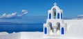 Church in Oia village in Santorini island. Greece Royalty Free Stock Photo