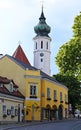 Church and old houses in Grinzing Vienna Royalty Free Stock Photo