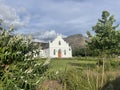 Church in the old village of Franschhoek in the Winelands Royalty Free Stock Photo