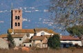 The church and the old village of Lunata Royalty Free Stock Photo