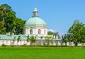 The Church Oranienbaum Palace amid green meadows Royalty Free Stock Photo