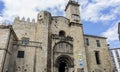 Church in the Orense region, exterior of gothic cathedral in Spa Royalty Free Stock Photo