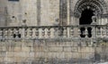 Church in the Orense region, exterior of gothic cathedral in Spa Royalty Free Stock Photo