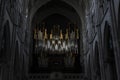 Church organ in Almudena cathedral in Madrid Royalty Free Stock Photo