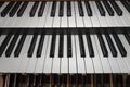 Church organ double keyboard detail Royalty Free Stock Photo