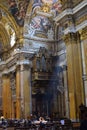 Church organ and painted ceiling - Chiesa del gesu,