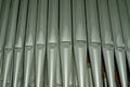 Church organ pipes close up. Royalty Free Stock Photo