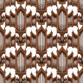 Church Organ Pipes Repeating Pattern Royalty Free Stock Photo