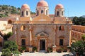 church of an orthodox monastery (agia triada) in crete (greece) Royalty Free Stock Photo