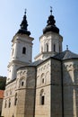 The church in the orthodox monastery Jazak in Serbia, close-up Royalty Free Stock Photo